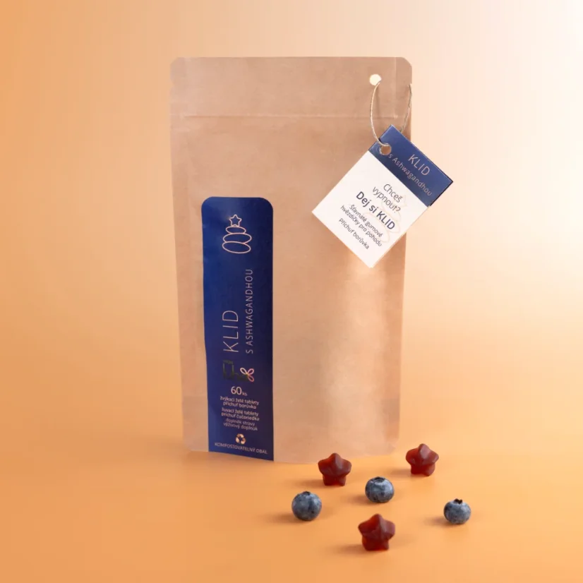 Klid - s Ashwagandhou, gumové vitamíny pro vnitřní pohodu, 60 ks