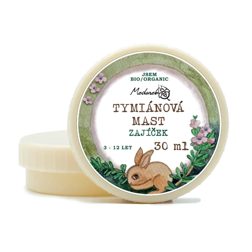Tymiánová mast Zajíček Medarek - Objem: 30 ml