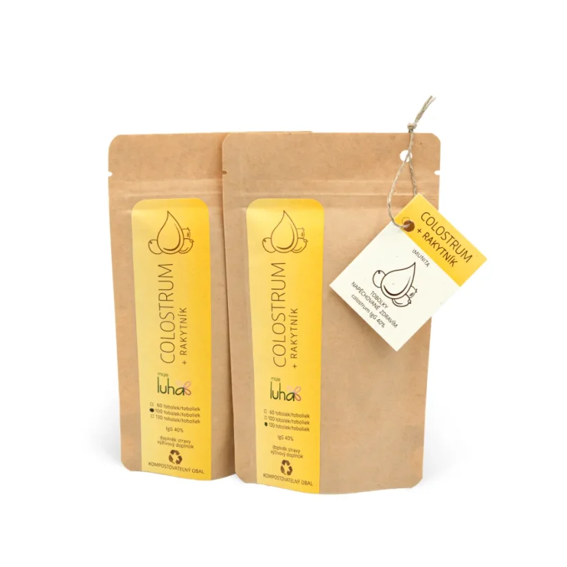 Colostrum s rakytníkom, IgG 40%, 2x100 toboliek + 30 toboliek ZDARMA