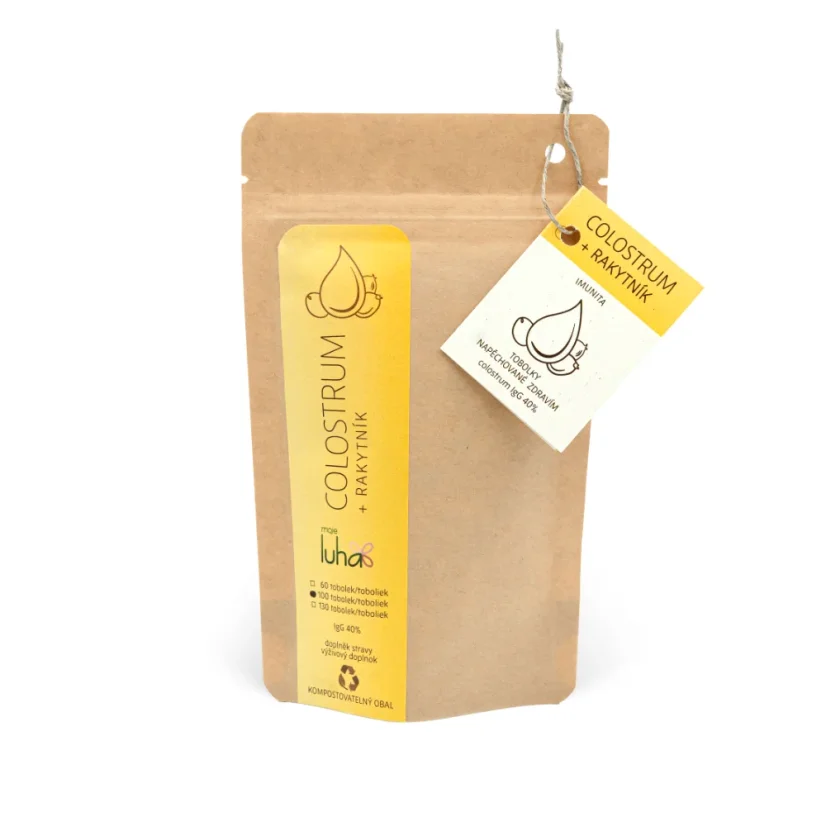 Colostrum s rakytníkem, IgG 40%, 100 tobolek