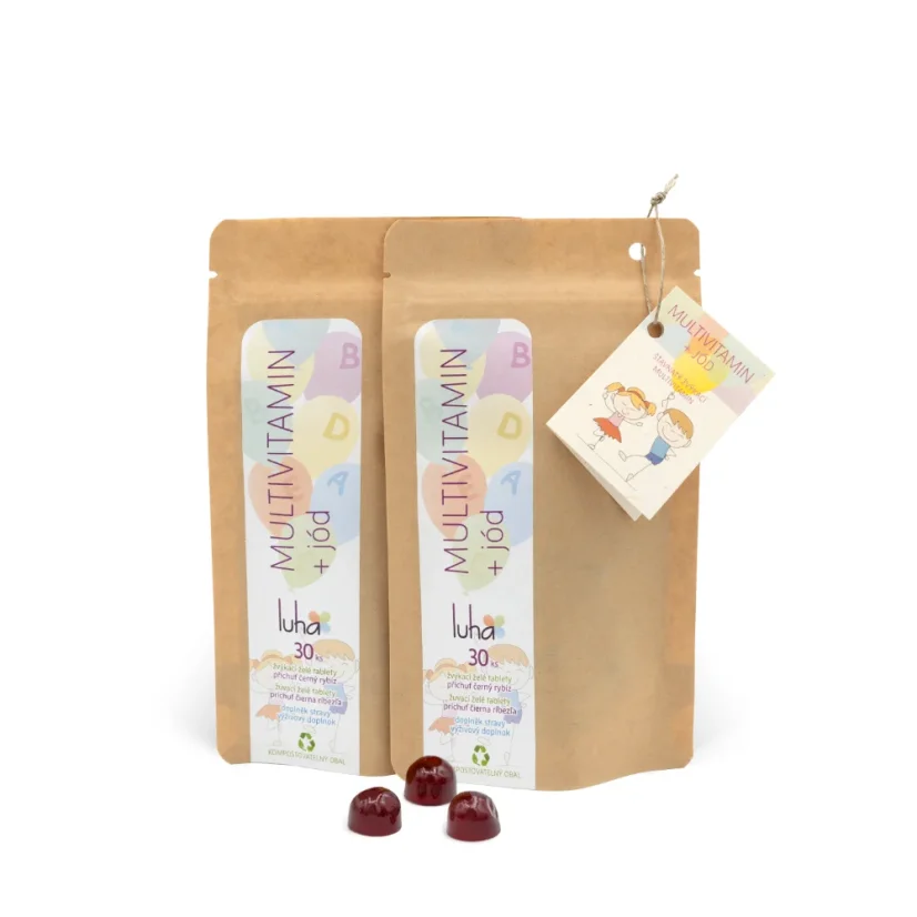 Multivitamin s jódem, vhodný pro děti, 2x30 ks, zvýhodněná cena