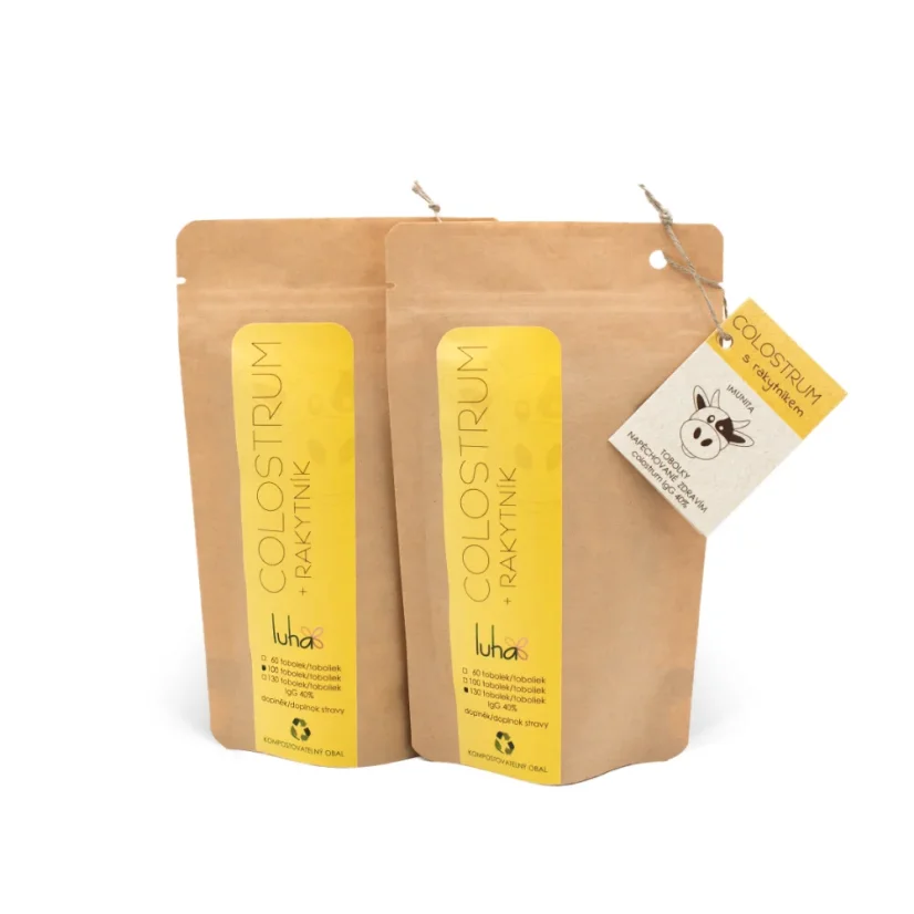 Colostrum s rakytníkem, IgG 40% - Počet tobolek v balení: 2x100 + 30 zdarma