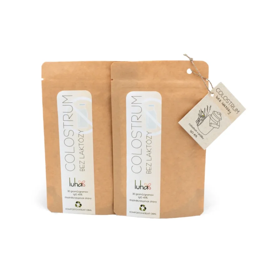 Colostrum bez laktózy, IgG 40%, 2 x 30 gramov, výhodná cena