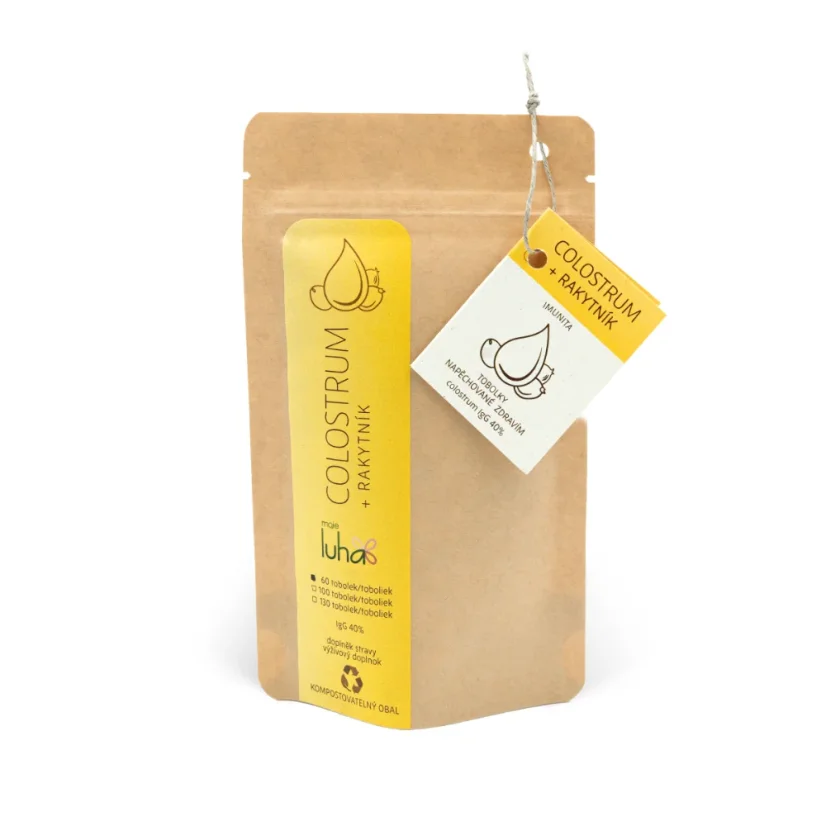 Colostrum s rakytníkom, IgG 40% - Počet toboliek v balení: 60 toboliek