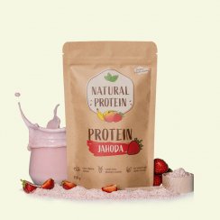Prírodný proteinový nápoj s pravými jahodami, 350 g, NaturalProtein