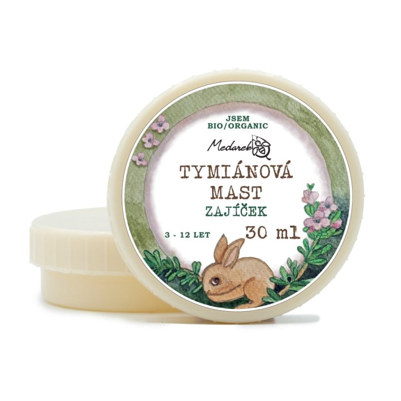 Tymiánová mast Zajíček Medarek - Objem: 30 ml