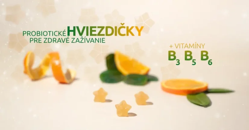 Probiotiká obohatené o vitamíny B3 B5 B6, 30 hviezdičiek - Počet balení: 3 balenia - najlepšia cena