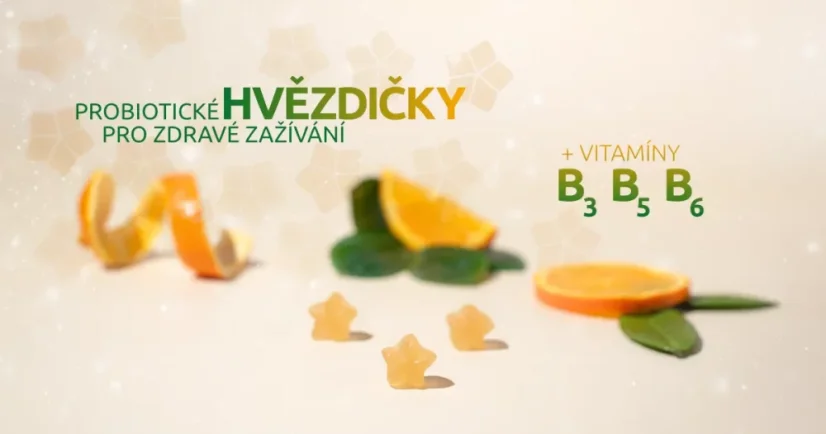 Probiotiká obohatené o vitamíny B3 B5 B6, 30 hviezdičiek - Počet balení: 3 balenia - najlepšia cena