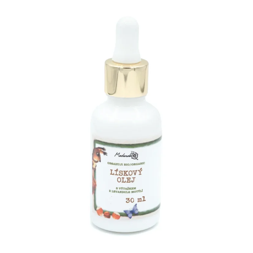 Lískový olej s výtažkem z levandule motýlí Medarek - Objem: 30 ml