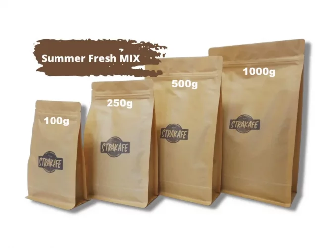 Zrnková káva směs Summer Fresh MIX, Strakafe - Hmotnost obsahu: 1000 gramů