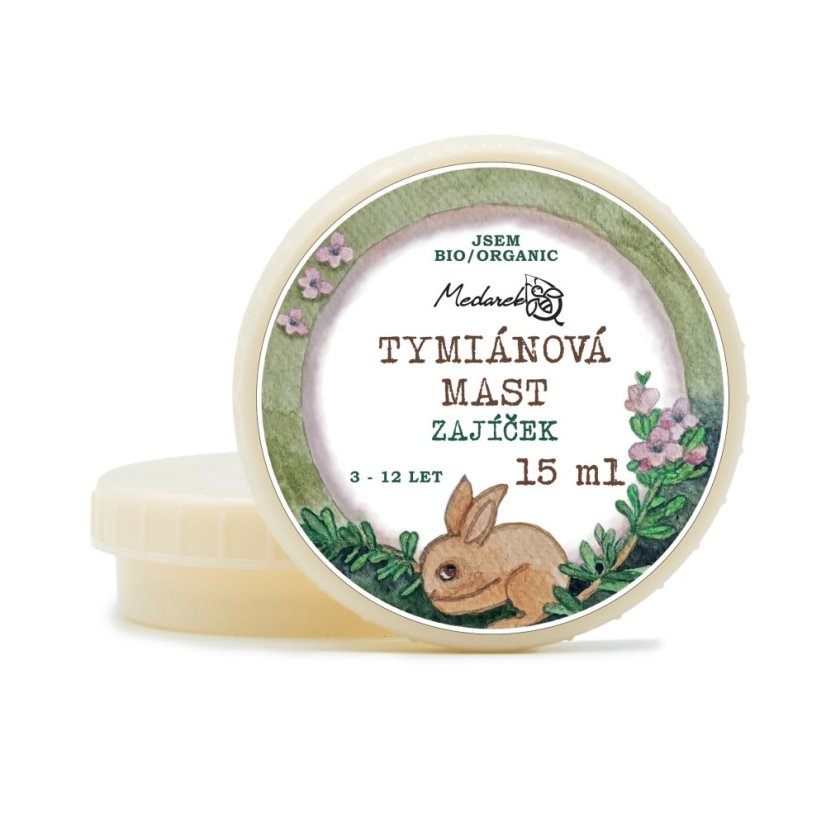 Tymiánová mast Zajíček Medarek - Objem: 15 ml
